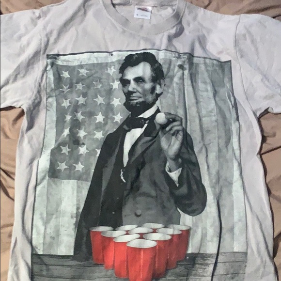 Abe Lincoln beer pong t shirt - Picture 1 of 1